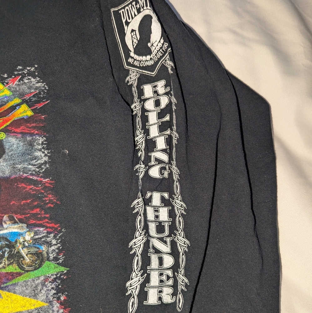 2006 Men's Large POW/MIA Rolling Thunder Salute to‎ the Wall Long Sleeve T-Shirt - Picture 3 of 5